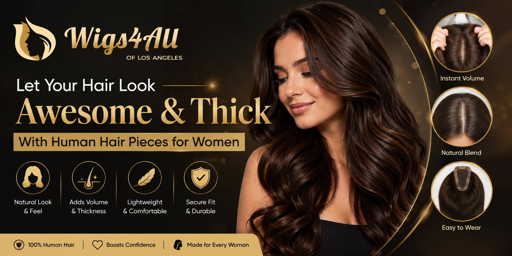 Let Your Hair Look Awesome & Thick With Human Hair Pieces for Women