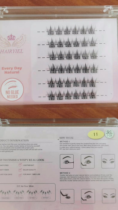 HAIRYIEL Preglued Cluster Eyelashes 11-1-24