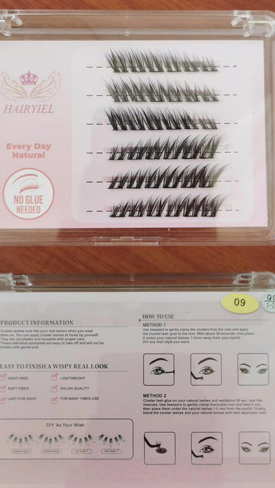 HAIRYIEL Preglued Cluster Eyelashes 09-1-25