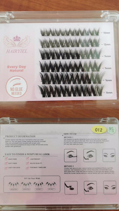 HAIRYIEL Preglued Cluster Eyelashes 12-1-26