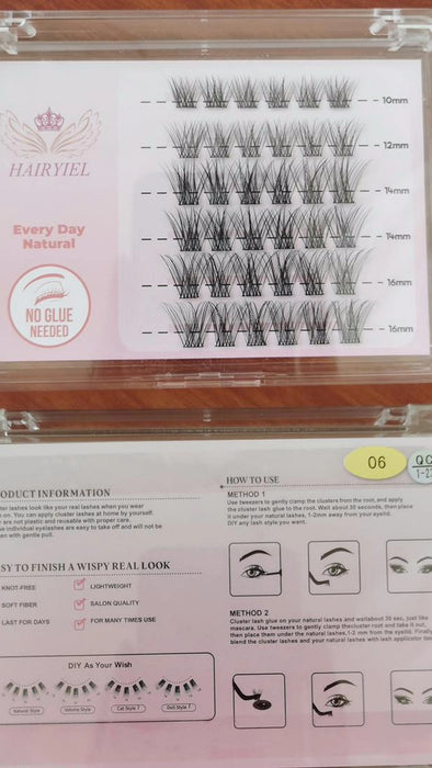 HAIRYIEL Preglued Cluster Eyelashes 06-1-23