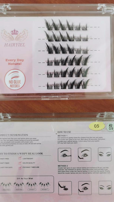 HAIRYIEL Preglued Cluster Eyelashes 05-09