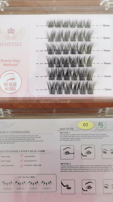 HAIRYIEL Preglued Cluster Eyelashes Style 02-1-24