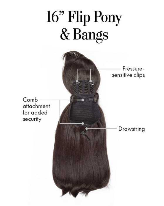 16″ Flip Pony & Bangs