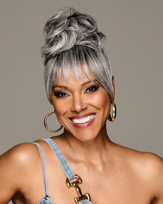 Sleek Style Bun & Bangs