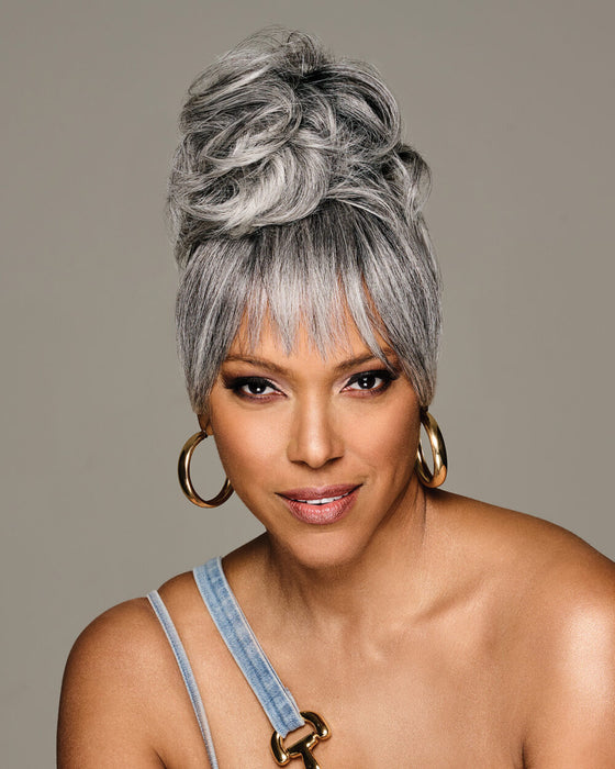 Sleek Style Bun & Bangs