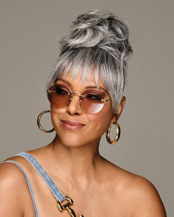 Sleek Style Bun & Bangs