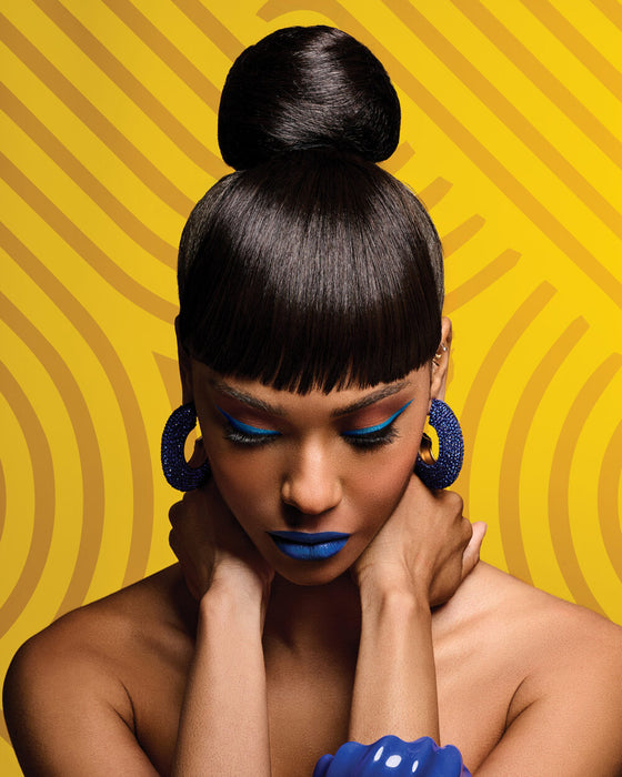 Sleek Style Bun & Bangs