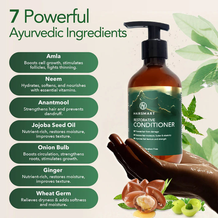 Restorative Conditioner: Premium Ayurvedic Moisturizing Formula; 1LTR