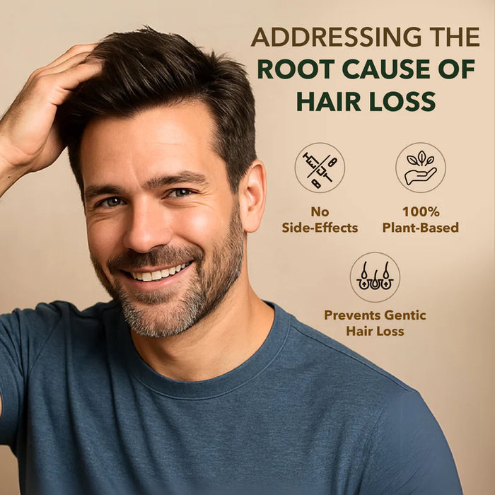 100% Natural DHT BLOCKER for Genetic Hair Loss in Men & Women; 60 Capsules
